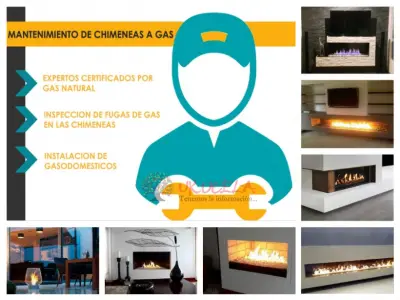 Servicio Técnico Chimeneas de Gas. Reparación Chimeneas a Gas 3024486471