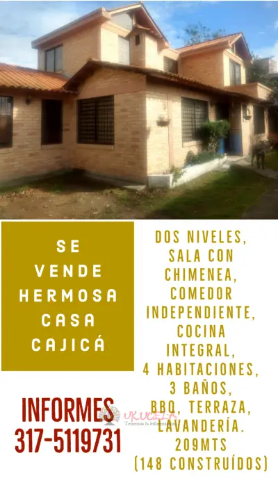 HERMOSA CASA CAMPESTRE EN CAJICA !