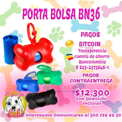 PORTA BOLSAS PARA PERROS