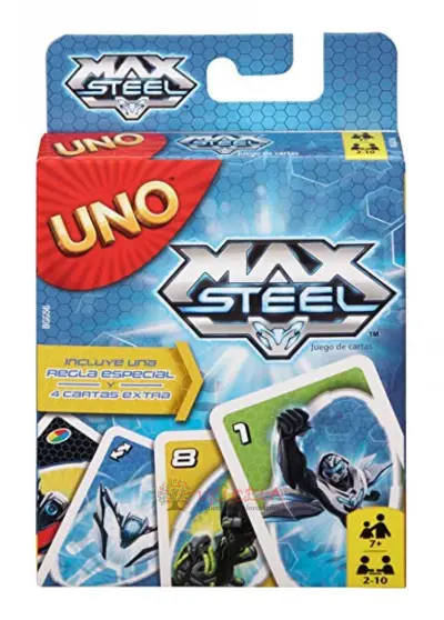 Cartas Uno Max Steel Mattel.