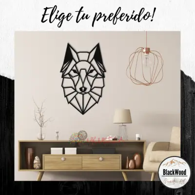 Cuadro Lobo en Madera de 6mm