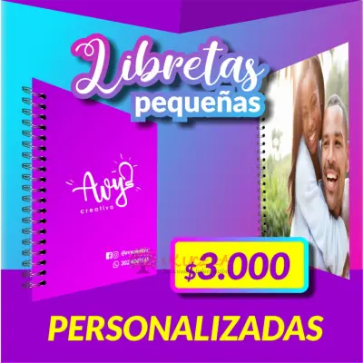 Mini libretas personalizadas