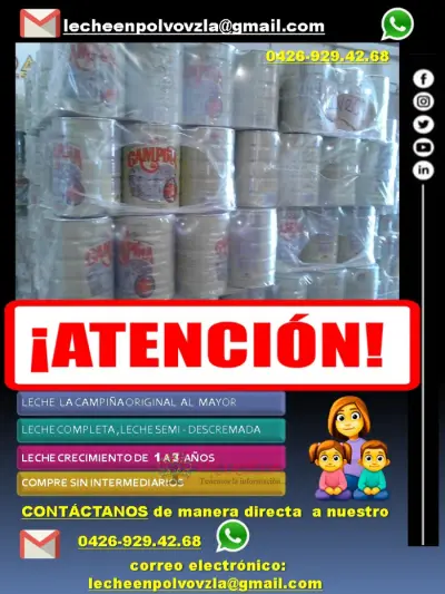 leche en polvo MARCA ORIGINAL LA CAMPIÑA