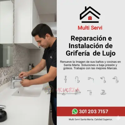 reparación e instalación de grifería de lujo en santa marta