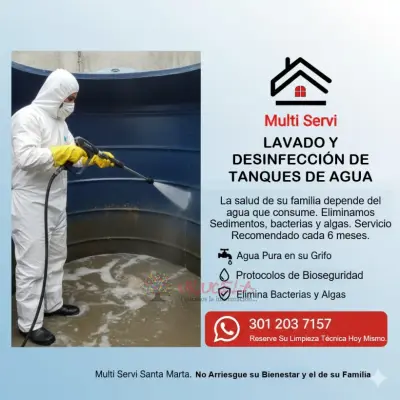 lavado y desinfección de tanques de agua en santa marta