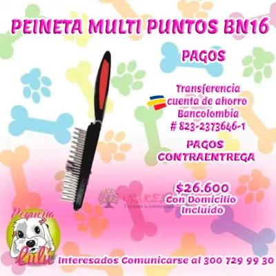 CEPILLO PARA PERROS PEINETE MULTIPUNTOS