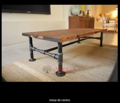 mesa de centro tuberia acero carbon